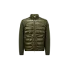 Moncler Cardigan Zippé Matelassé En Laine In Green