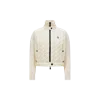 Moncler Grenoble Women Padded Jacket With Wool Sleeves In White