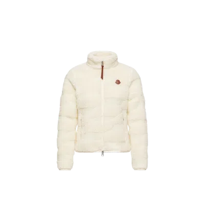 Moncler Teddy Jacquard Padded Zip-up Cardigan, Women, White, Size: Xs
