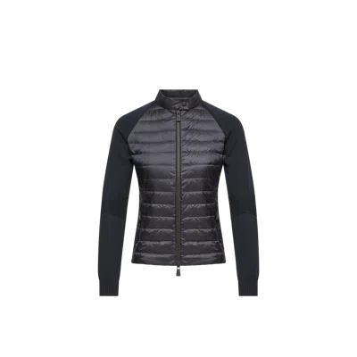 Moncler Padded Zip-up Cardigan, Women, Blue, Size: S In Black