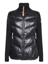 Moncler Wool Padded Cardigan In Black