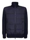 Moncler Padded Front Panel Cardigan In Animal Print