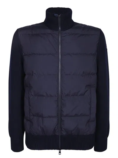 Moncler Padded Front Panel Cardigan In Animal Print