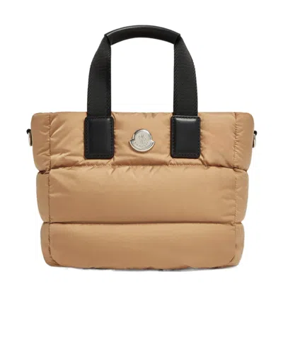 Moncler Cardoc Waterproof Mini Handbag In Nude