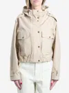 Moncler Carex Button-fastening Flap-pocket Jacket In Neutral