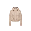 Moncler Carex Cropped Hooded Cotton-blend Poplin Jacket In Pink
