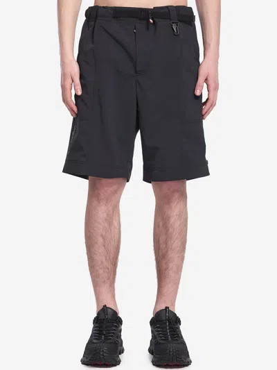 Moncler Cargo Bermuda Shorts In Black