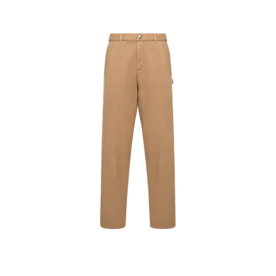 Moncler Pantalon Cargo En Gabardine De Coton Mélangé, Homme, Beige, Taille: 48 In Brown