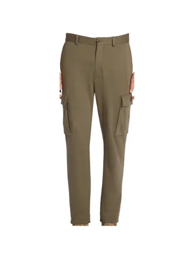 Moncler Cargo Cotton Trousers In Brown