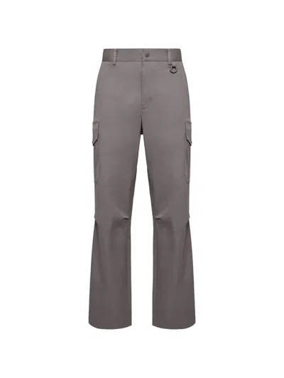 Moncler Cargo Cotton Blend Gabardine Pants In Animal Print