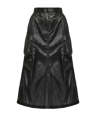 Moncler Cargo Midi Skirt In Black