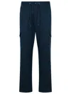 Moncler 'utility' Cotton Pants Featuring Cargo Pockets In Navy