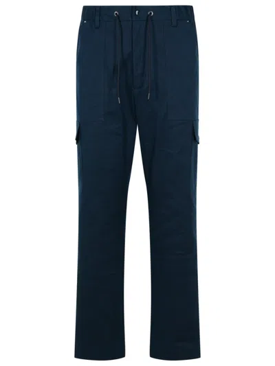 MONCLER MONCLER CARGO NAVY COTTON PANTS