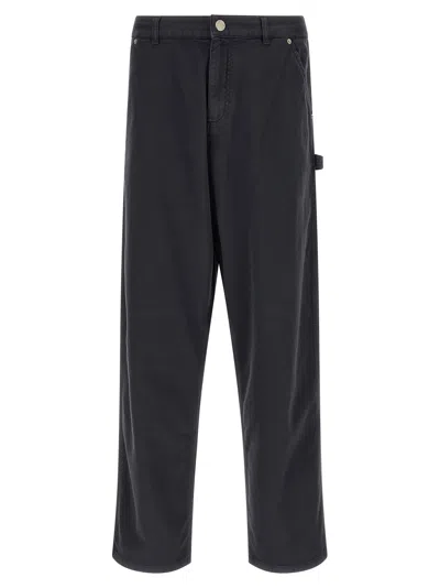 Moncler Cargo Trousers Belt Loops Side And Back Pockets In Blue