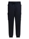 Moncler Utility Trousers With Elastic Features And Pockets In Blue