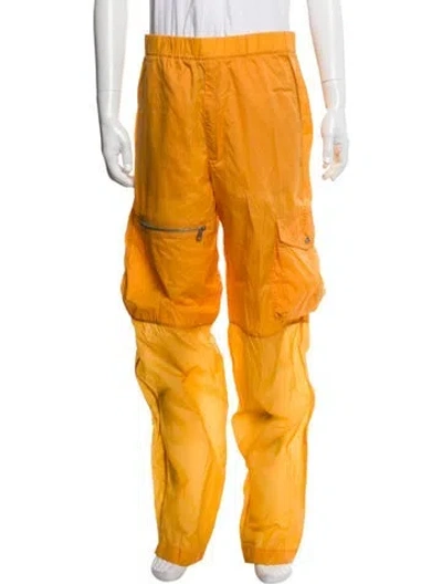 Pre-owned Moncler Cargo Pants In Yellow