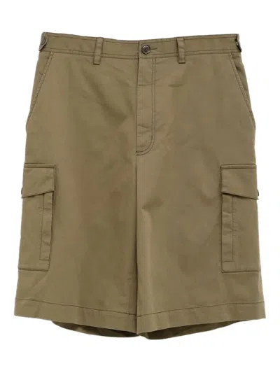 Moncler Cargo Pockets Shorts In Green