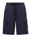 Moncler Stretch Nylon Bermuda Shorts With Metal Clip