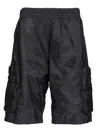 Moncler Elastic Waist Shorts In Blue