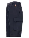 Moncler Cargo Trousers In Blue