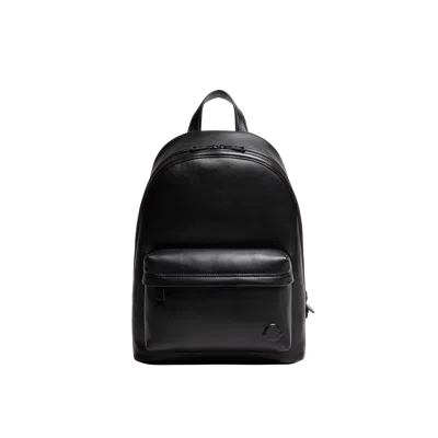 Moncler Carlo Leather Backpack In Black