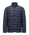 Moncler Carrelet Jacket With Zip And Buttons In Blue