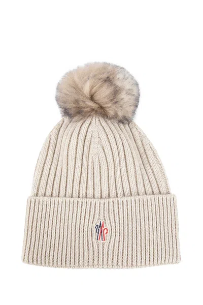 MONCLER CASHMERE BEANIE WITH POM POM