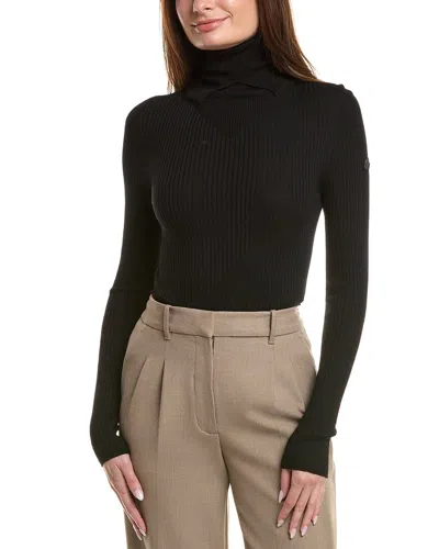 Moncler Cashmere-blend 1/2-zip Sweater In Black