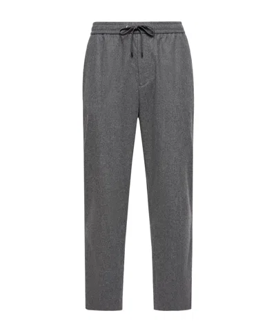 Moncler Cashmere Blend Jogging Trousers In Gray