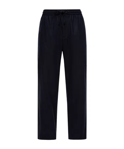 Moncler Cashmere Blend Jogging Trousers In Black