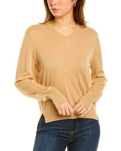 Pre-owned Moncler Cashmere-blend V-neck Sweater Women's Beige Xs