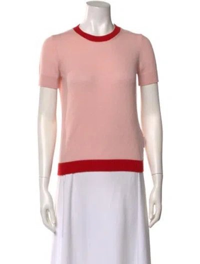 Pre-owned Moncler Cashmere Crew Neck Sweater In Pink