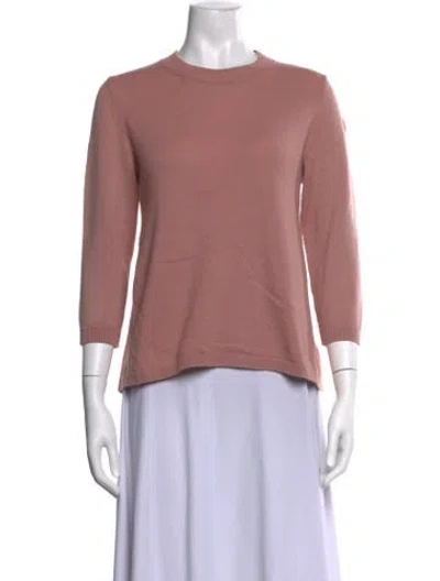 Pre-owned Moncler Cashmere Crew Neck Sweater In Pink