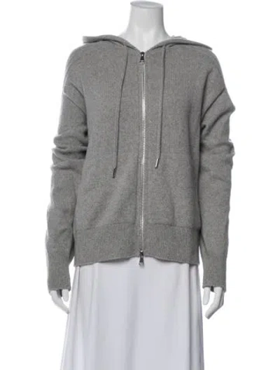 Pre-owned Moncler Cashmere Down Jacket In Gray