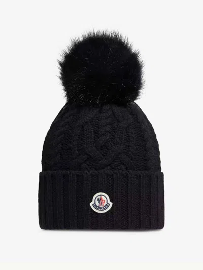 MONCLER MONCLER CASHMERE HAT WITH POMPOM
