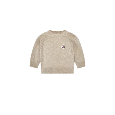 Moncler Cashmere Jumper, Gender Neutral, Beige, Size: 3y