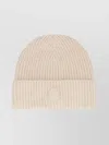 Moncler Cashmere Ribbed Knit Beret With Turn-up Brim