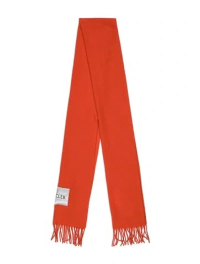 Pre-owned Moncler Cashmere Scarf In Orange