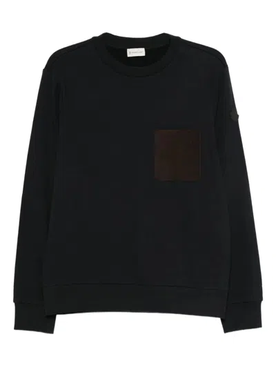 Moncler Cashmere Sweatshirt In Black