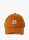 Moncler Casquette En Gabardine De Coton In Orange