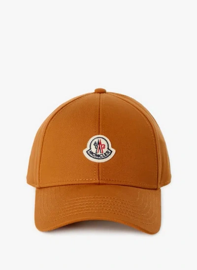 Moncler Casquette En Coton In Orange