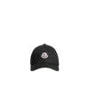 Moncler Logo Baseball Cap In Black