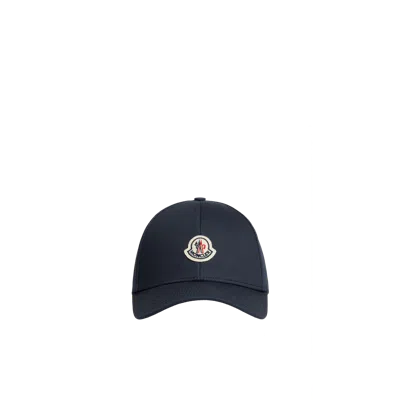 Moncler Casquette En Gabardine In Blue