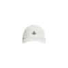 Moncler Casquette En Gabardine De Coton In White