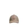 Moncler Check Wool Baseball Cap In Brown