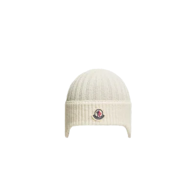Moncler Casquette En Laine Et Cachemire Avec Protège-oreilles, Enfant, Blanc, Taille: Xxs In Neutral