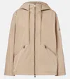 Moncler Cassiopea Hooded Polyester Jacket Drawstring Pockets In Nude