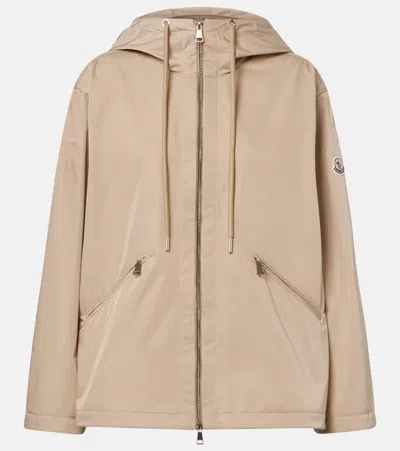 Moncler Cassiopea Gabardine Jacket In Nude