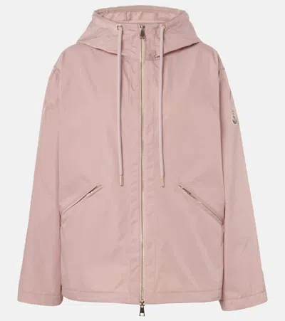 Moncler Cassiopea Hooded Tech Jacket In Light Pink