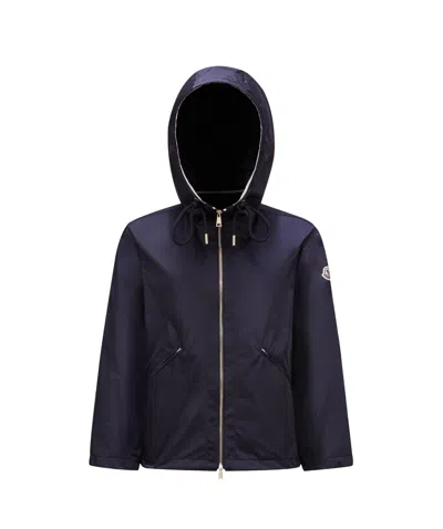 Moncler Cassiopea Hooded Jacket In Blue